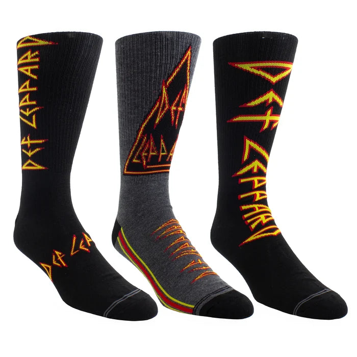 Def Leppard Guitar Tin 3-Pack Socks