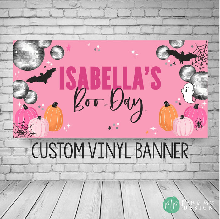 Disco Halloween Party Banner