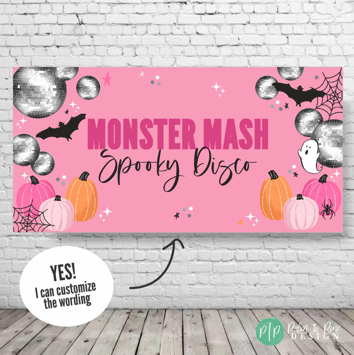 Disco Halloween Party Banner