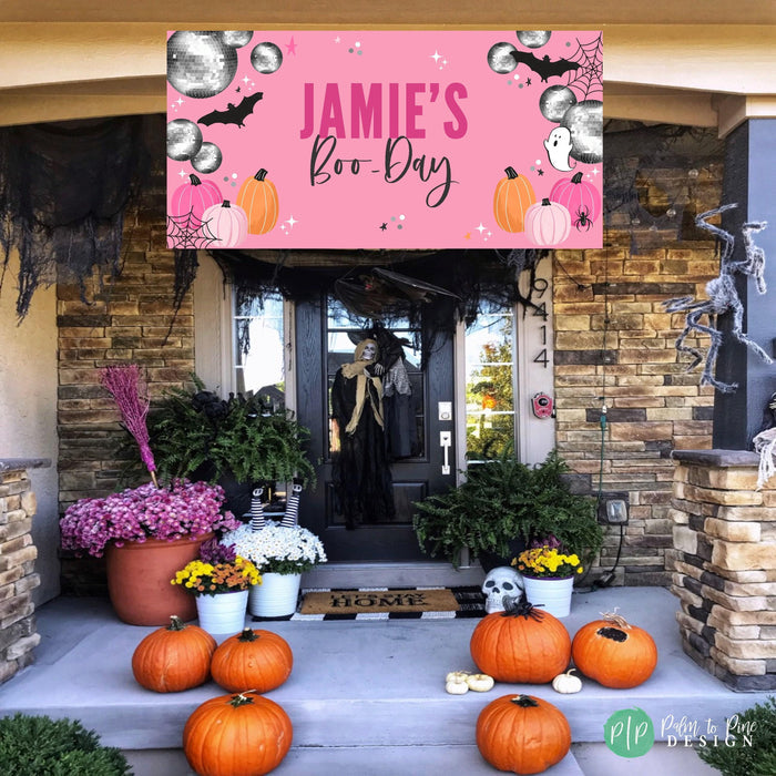 Disco Halloween Party Banner
