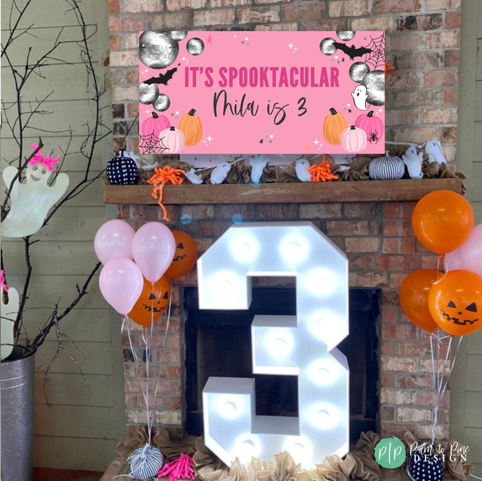 Disco Halloween Party Banner