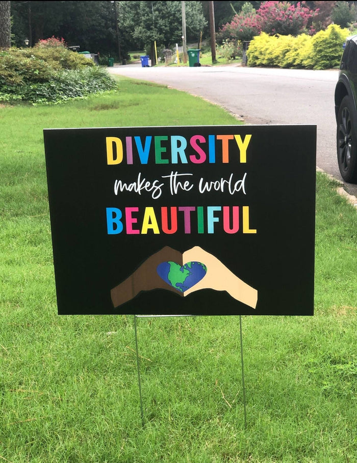 Diversity & Human Rights Yard Sign