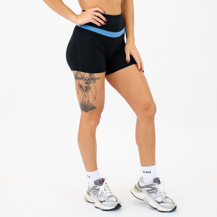 Black/Ebb and Flow Double Take Spandex Shorts -4