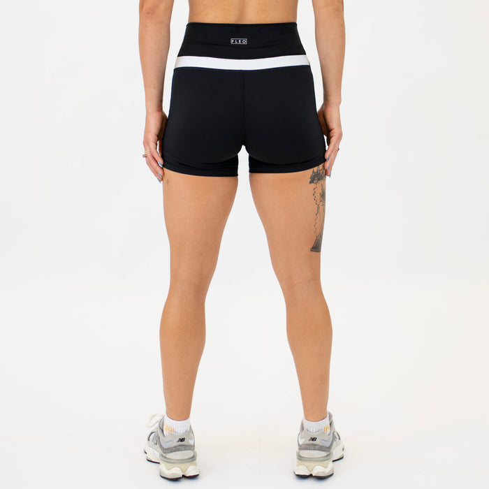 Black/White Double Take Spandex Shorts