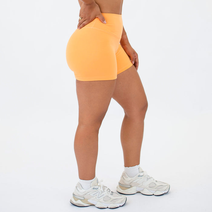 Papaya No Front Seam High Rise Spandex Shorts