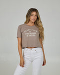 Even Keel Crop Tee - Taupe