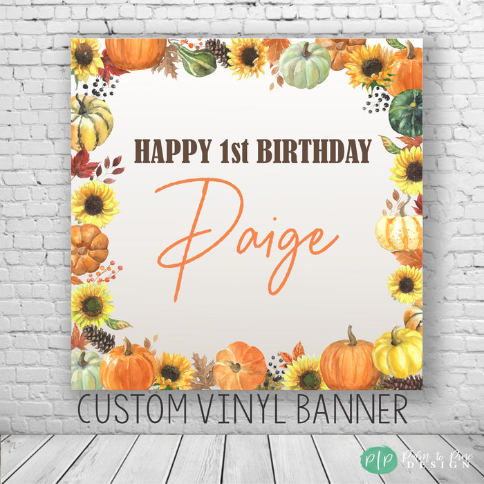 Fall Harvest Birthday Banner