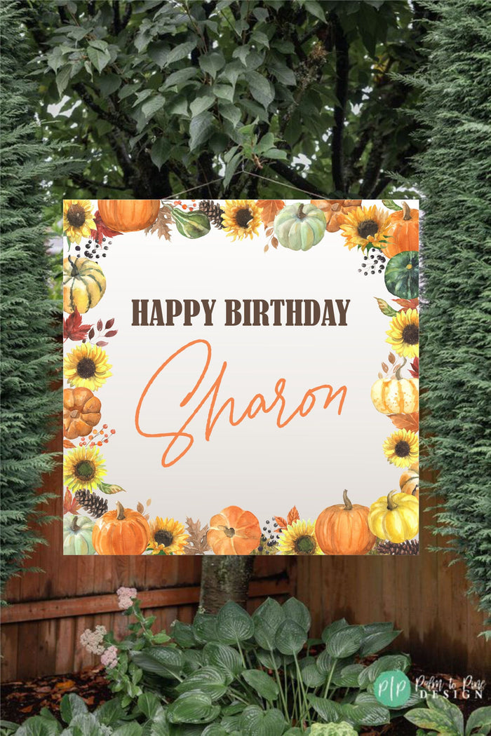 Fall Harvest Birthday Banner