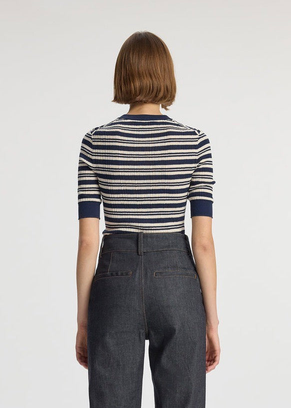 Fisher Top (Navy/White Stripe)