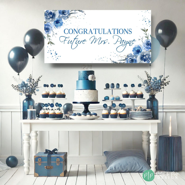Floral Bridal Shower Banner
