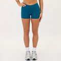 Ink Blue No Front Seam High Rise Spandex Shorts