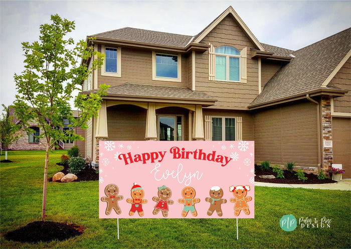 gingerbread party banner