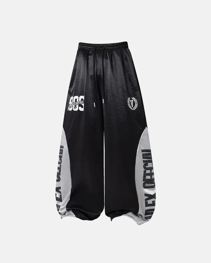 Glossy Contrast Barrel Sweatpant | Inflation Streetwear