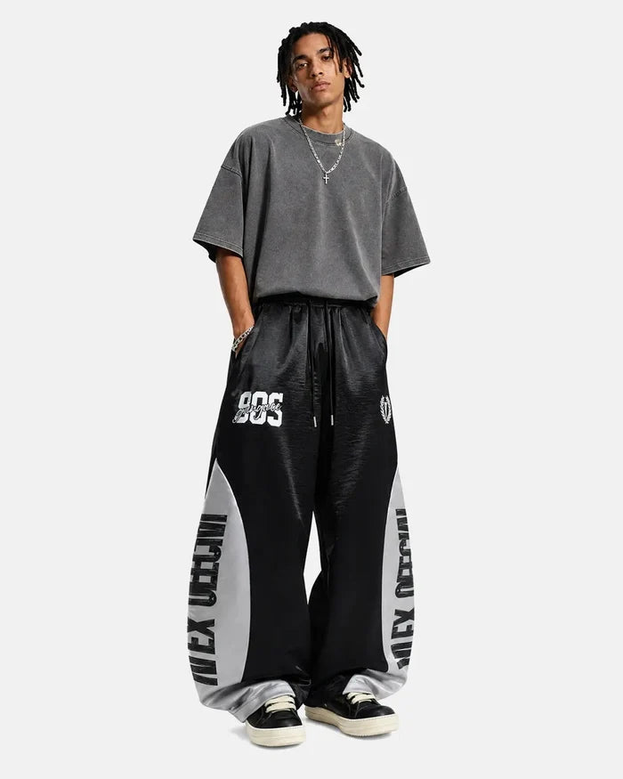 Glossy Contrast Barrel Sweatpant | Inflation Streetwear