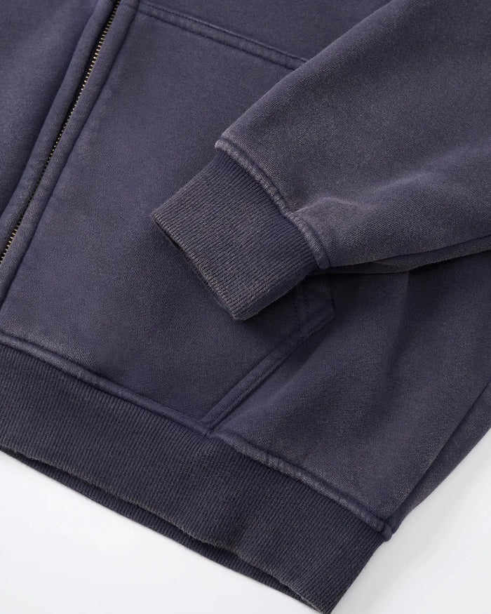 Graphic Acid Washed Zip Up Hoodies | Inflation Streetwear