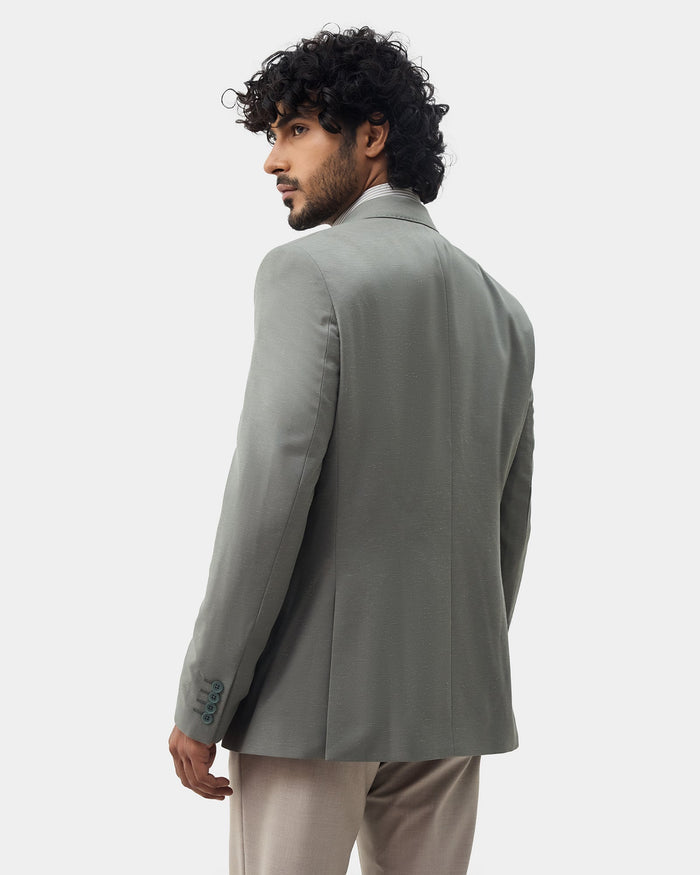 Green Solid Blazer - Shizu
