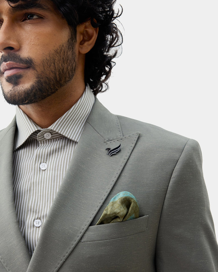 Green Solid Blazer - Shizu