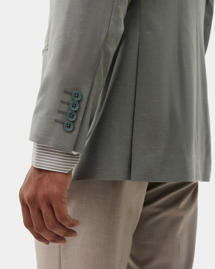 Green Solid Blazer - Shizu