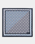 Grey Printed 100% Silk Pocket Square - Abuzz