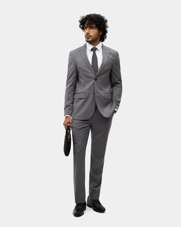 Grey Two Piece Stripe Suit - Chay