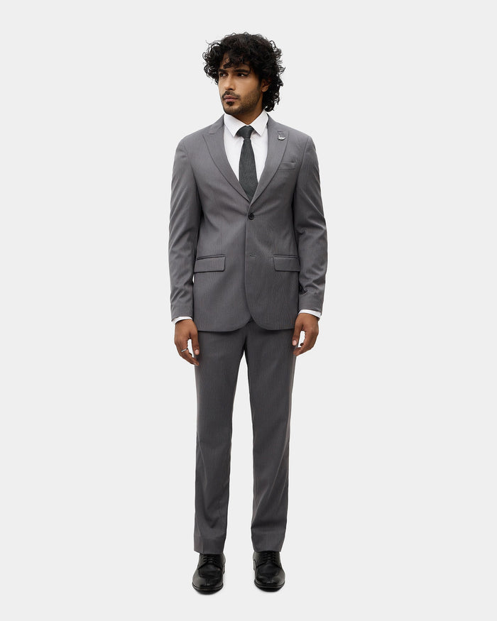 Grey Two Piece Stripe Suit - Chay