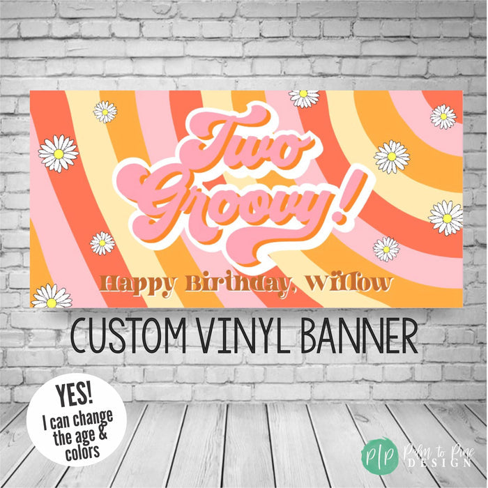Two Groovy 70's Birthday Party Decorations for girls
