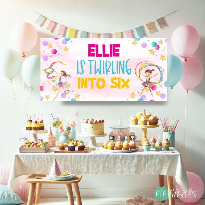 Gymnastics Birthday Banner