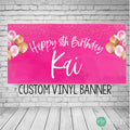 Personalized Hot pink and glitter banner