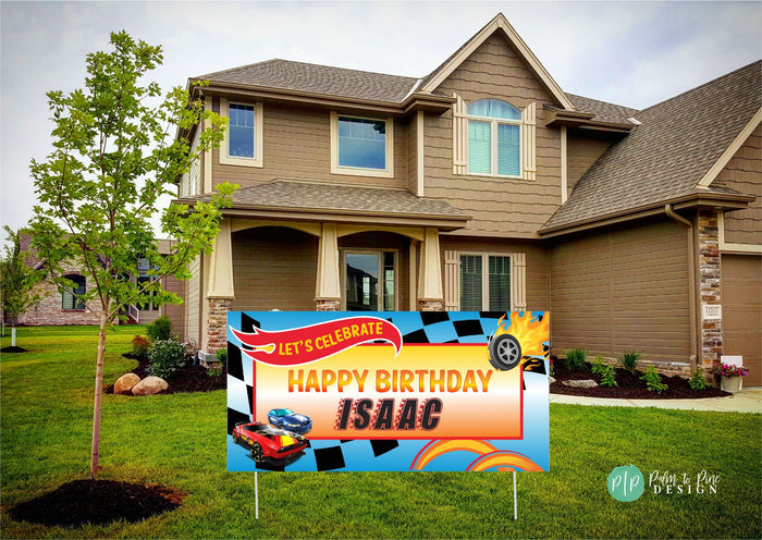 Hot Wheels Birthday Banner