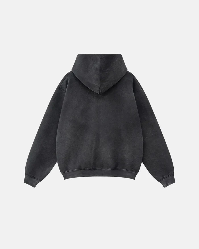 INFLATION Washed Graphic Zip Up Hoodies