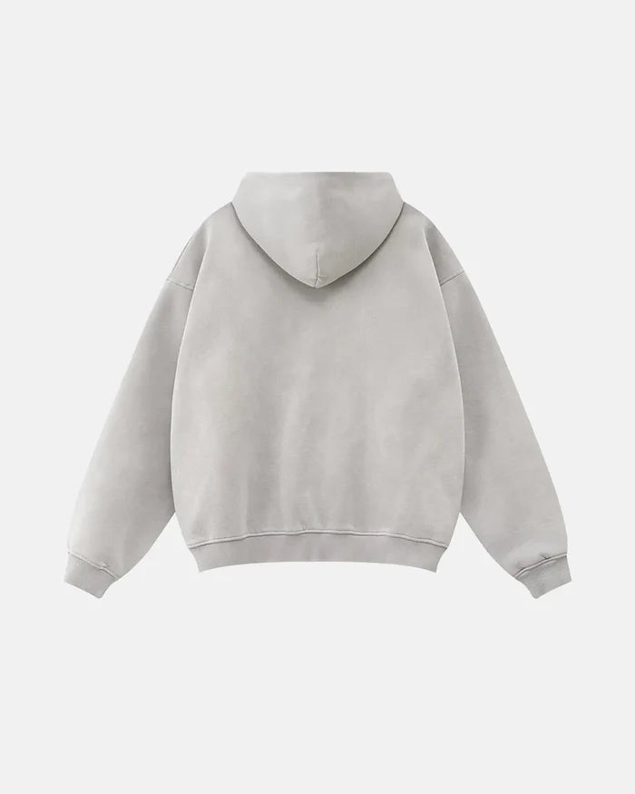 INFLATION Washed Graphic Zip Up Hoodies
