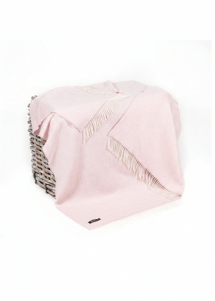 John Hanly Cashmere Merino Throw | Pink