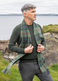 John Hanly Lambswool Scarf | Green Check