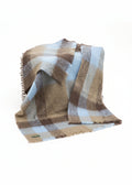 John Hanly Mohair Throw | Blue Brown