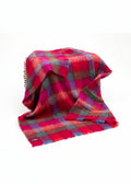 John Hanly Mohair Throw Red Pink Block