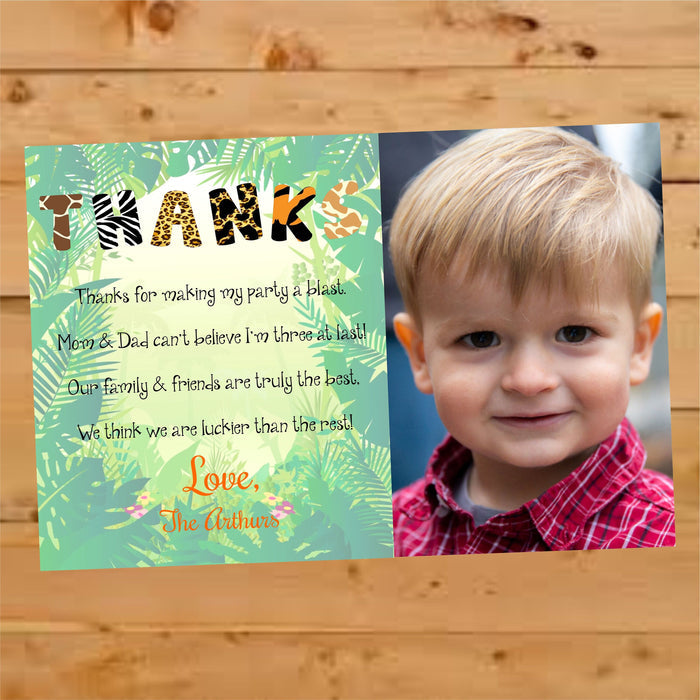 Jungle Themed Thank you card