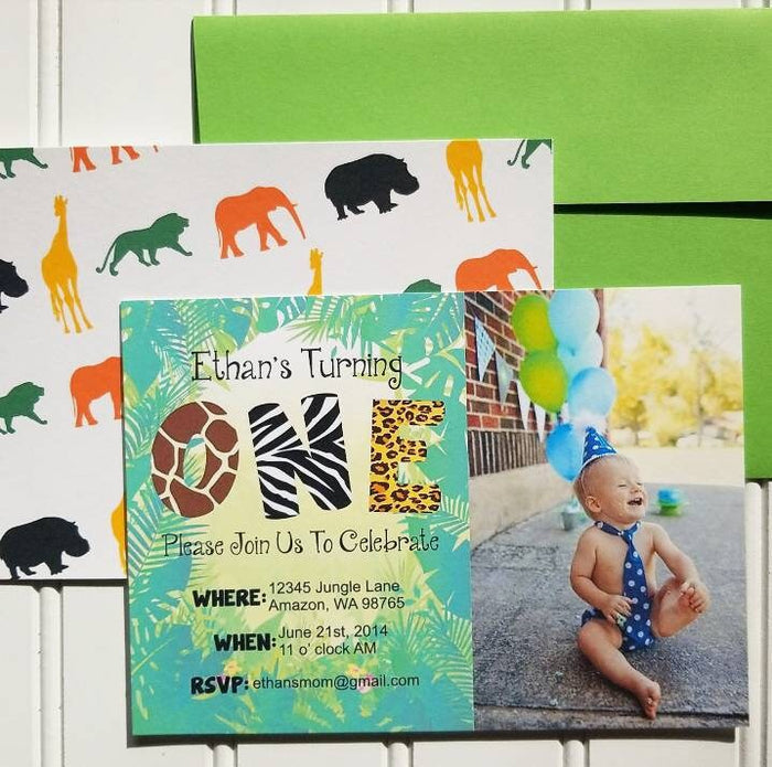 Jungle Themed Thank you card