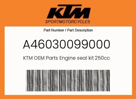 KTM Genuine Engine Seal Kit 250Cc - A46030099000