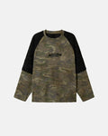 Lace Patchwork Camo Raglan Tees | Inflation Streetwear