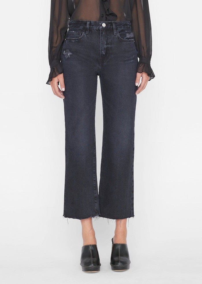 Le Jane Crop Raw Fray (Inkwell Rips)