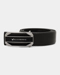 Leather Black Textured Belt - Amicola