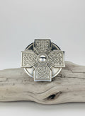 Lee River Celtic Cross Silver Belt Buckle 370