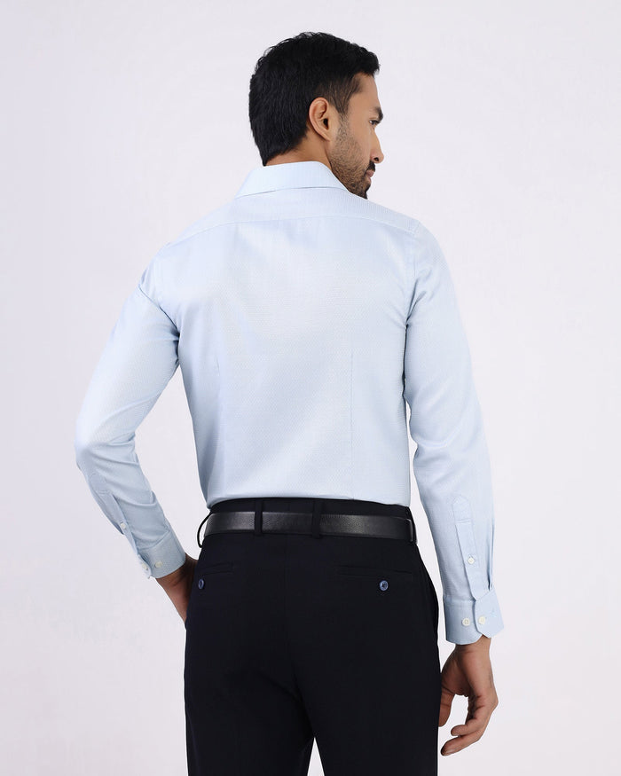 Light Blue Textured Shirt - Bridget