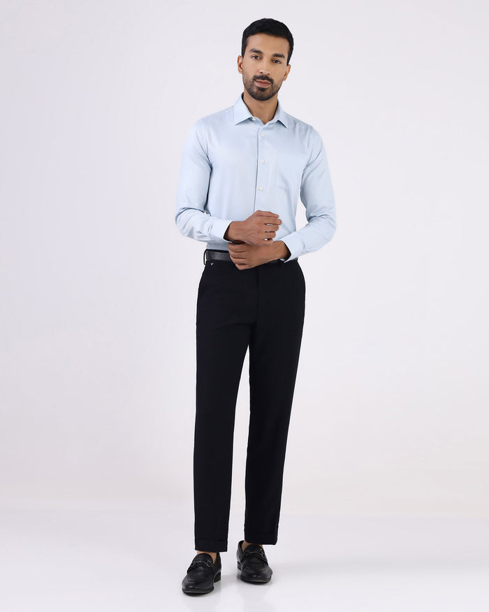 Light Blue Textured Shirt - Bridget