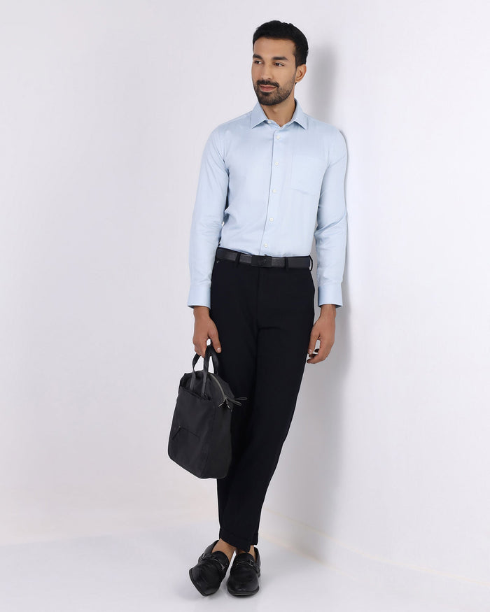 Light Blue Textured Shirt - Bridget