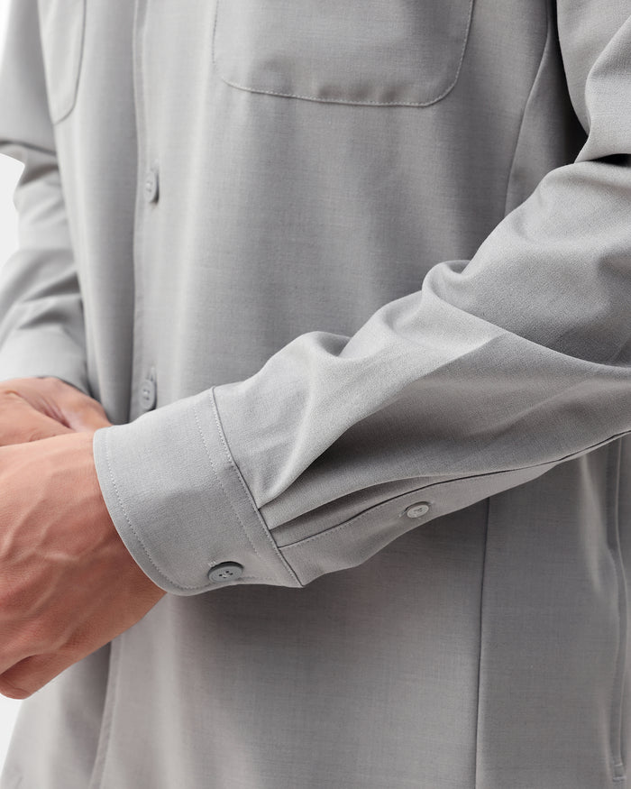 Light Grey Two Piece Textured Suit - Konfet