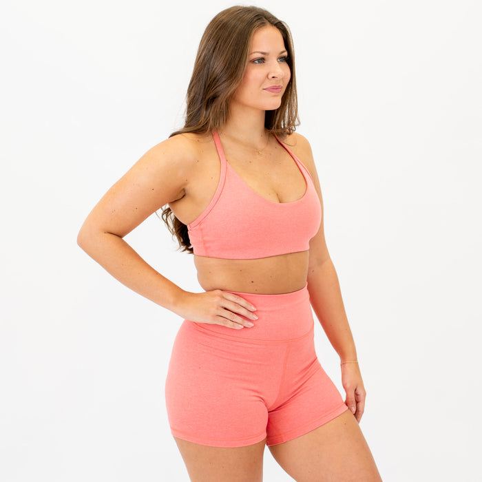 Racerback Sports Bra - Lila in Heather Begonia