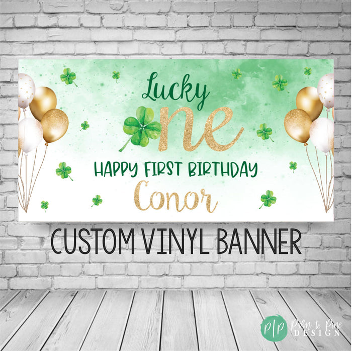 Personalized Lucky One Birthday Banner