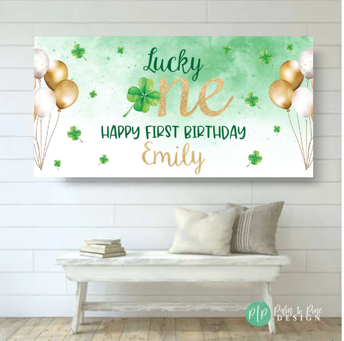 Personalized Lucky One Birthday Banner