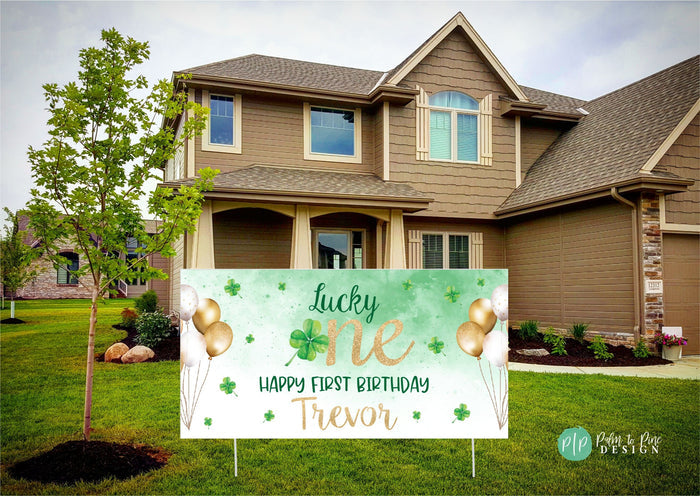 Personalized Lucky One Birthday Banner